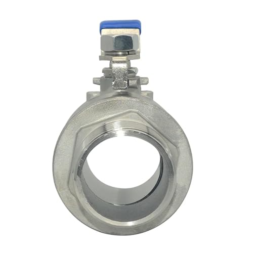 Edelstahl Zwei Stück Kugelhahn 1/4 3/8 1/2 "3/4" 1 "2" Innen- Und Außengewinde Wasser Gas Schalter Fitting Adapter(1-1/4") von LYLNV
