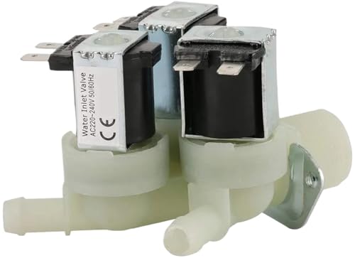 Elektrisches Magnetventil, 3-Wege-Wassereinlass N/C Normal geschlossenes Magnetventil for elektrische Waschmaschine, Kunststoff, AC 220 V, G3/4(DC24V) von LYLNV