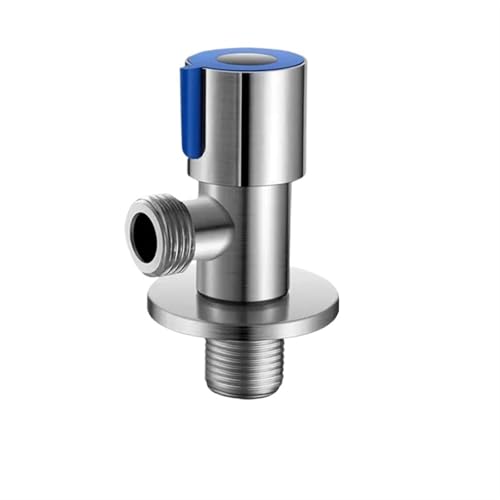 Heißes und kaltes Einlassventil, Badezimmer-Wasserhahn-Absperrventil, Küchenspüle, Becken, Dreieckventil, Wasserdruckregler(Style 1 blue) von LYLNV