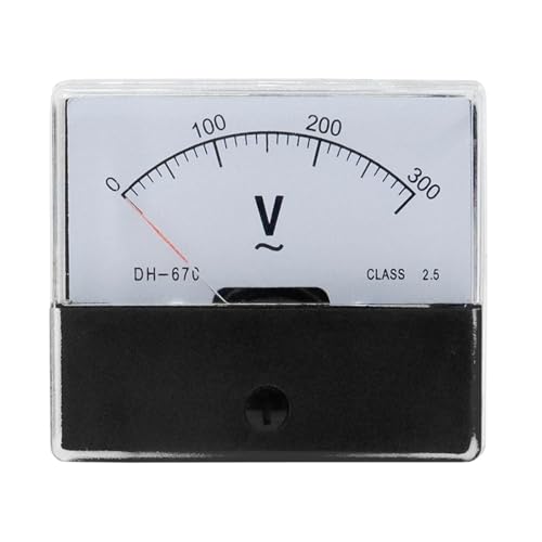 Klasse 2,5 DH670 AC 5–500 V Zifferblatt Analog Panel Volt Spannungsmesser Messgerät AC Voltmeter(30V) von LYLNV