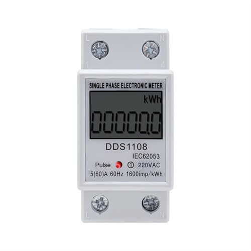 LCD Einphasen-Stromzähler KWH VAW AC Digitaler Wattstundenzähler 220V 60A 50Hz Elektrische Din-Schiene(Multifunctional) von LYLNV