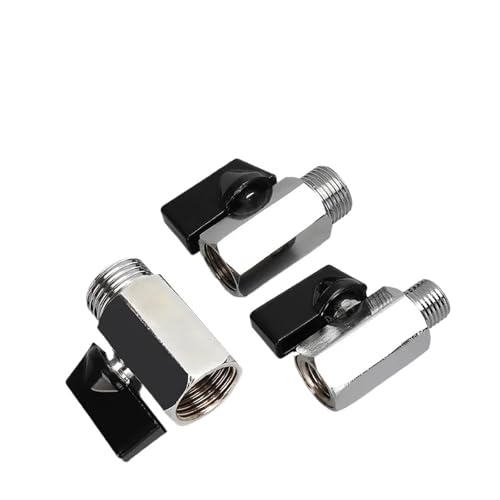 Messing Kugelhahn 1/8" 1/4" 3/8" 1/2" BSP Gewinde männlich auf weiblich Luftkompressor Wasser Gas Öl Absperrventil(1/2",Male To Female) von LYLNV
