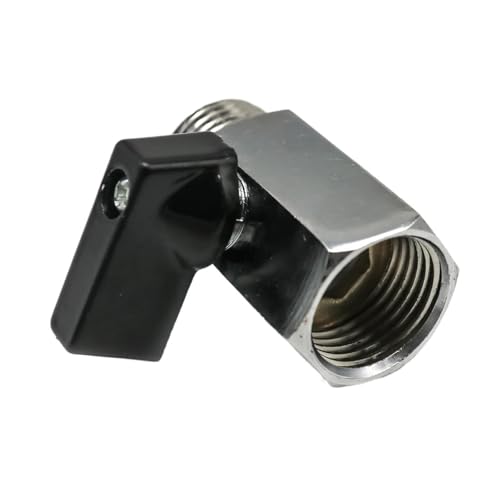 Messing-Kugelhahn 1/8 Zoll 1/4 Zoll 3/8 Zoll 1/2 Zoll Gewinde Mini Männlich zu Weiblich Luftkompressor Wasser Gas Öl Absperrventil(1/4",Female To Female) von LYLNV
