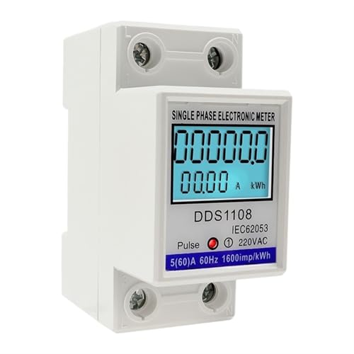 Multimeter Digitaler Stromzähler for elektrische Energie mit oder ohne Hintergrundbeleuchtung KWH VAW Einphasen-Wattmeter AC 230 V 50/60 Hz(With backlight) von LYLNV