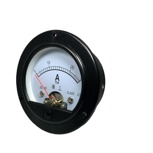 SD65 DC Milliampere Amperemeter 1mA 5mA 10mA 20mA 50mA 100mA 200mA 300mA 500mA Zeiger Amperemeter rund schwarz kleines Messgerät 65mm Apert(DC 50mA) von LYLNV