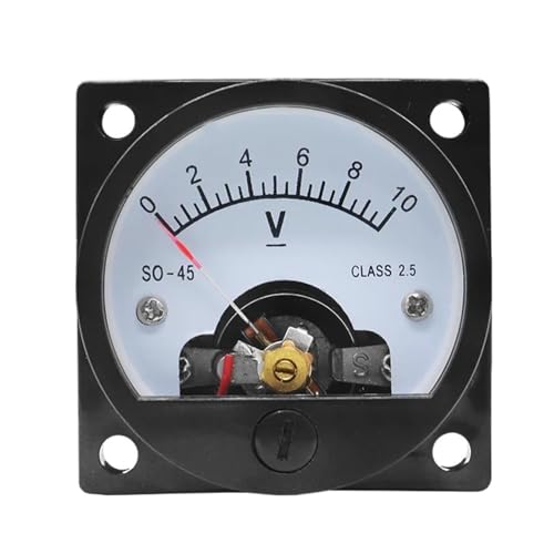 SO45-V Zeiger rund Typ DC Voltmeter 5 V 10 V 15 V 20 V 25 V 30 V 50 V 47 * 47 mm mechanisches DC-Messgerät(30V) von LYLNV