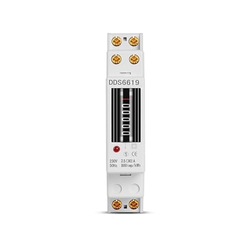Schienen-Einphasen-Stromzähler Energiezähler 230VAC 50Hz Stromverbrauch Wattmeter Digitaler Vatmeter 30A oder 60A(Analog 60A) von LYLNV
