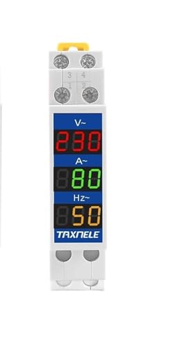 Schienenmontage Voltmeter Amperemeter Ac 80-500V 100A Modular 1P 18mm Spannung Strom Hz Anzeige LED Digital Detektor(VAHz) von LYLNV