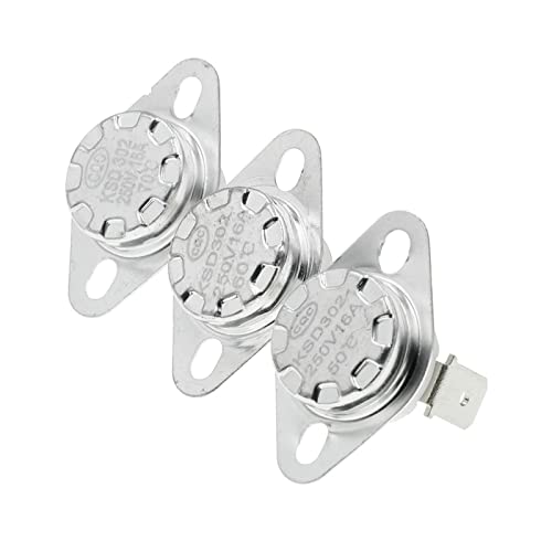 Thermostat KSD301/KSD302, 40–300 °C, Keramik, 16 A, 250 V, 45 °C, 50 °C, 55 °C, 60 °C, 75 °C, 80 °C, normalerweise geschlossen, offen, 10 Stück (Farbe: 80 A).(60a) von LYLNV