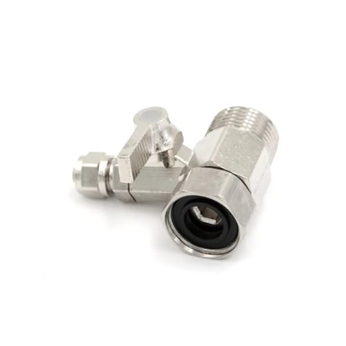 Wasserfilter-Reinigungsadapter 1/2 '' bis 1/4" Kugelhahn Wasserhahn Sicher Kupfer Nickel Überzug von LYLNV
