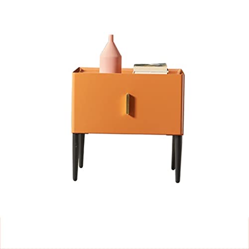Bett Seitentisch Schiefer Moderne Schlafzimmer Nachtschrank Locker Locke Doppelschubladenschrank mit Metallgriff Nachtständer (a) von LYLXSF