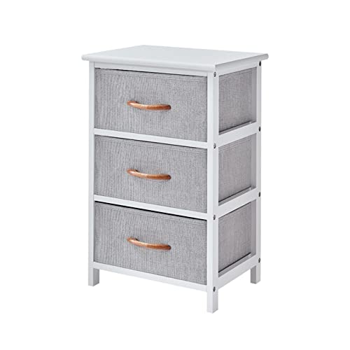 LYLXSF Bed BEIDE Tisch Nachttisch mit 3 Schubladen Couchtisch Magazin Schrank Aufbewahrung Schlafzimmer Möbeltisch Home Dekoration Nachtständer von LYLXSF