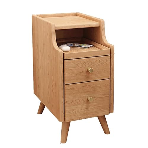 Nachttisch mit Schubladen Retro Schlafzimmer Nachttisch Mini Ultra-Narrow Locker Massivholz D Table Beizlader für kleine Räume Wohnzimmer Nachttryway House Home Office, B-30 * 40 * 50 cm Nachttisch mit Schubladen Retro Schlafzimmer Nachttisch Mini Ultra-Narrow Locker Massivholz D Table Beizlader für kleine Räume Wohnzimmer Nachttryway House Home Office, B-30 * 40 * 50 cm von LYLXSF