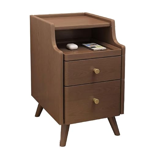 Nachttisch mit Schubladen Retro Schlafzimmer Nachttisch Mini Ultra-Narrow Locker Massivholz D Table Beizlader für kleine Räume Wohnzimmer Nachttryway House Home Office, B-30 * 40 * 50 cm Nachttisch mit Schubladen Retro Schlafzimmer Nachttisch Mini Ultra-Narrow Locker Massivholz D Table Beizlader für kleine Räume Wohnzimmer Nachttryway House Home Office, B-30 * 40 * 50 cm von LYLXSF