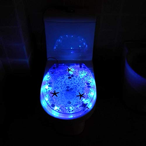 Toilettensitz, weiche, schnelle, schnelle Release Toilettendeckel Deckung Schöner LED -Toilettensitz mit stabilen Scharnieren von LYLXSF