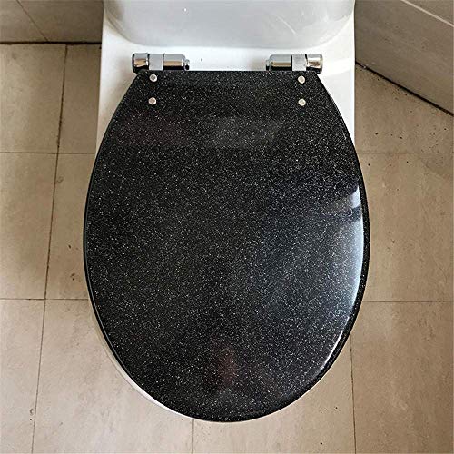 Toilettensitz Soft Schließmechanismus O/V/U-Form Toilettendeckel Doppelbefestigungssystem Edelstahlscharniere Schnellfreisetz von LYLXSF