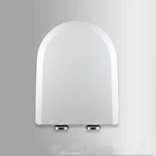 Toilettensitz U/V-Form, weißer Toilettendeckel mit weichem, engen, verstellbares Scharnier, Schnellfreisetzung, fester Toilettensitzabdeckung für Familiengebrauch, Weiß-40~45c*34 cm Toilettensitz U/V-Form, weißer Toilettendeckel mit weichem, engen, verstellbares Scharnier, Schnellfreisetzung, fester Toilettensitzabdeckung für Familiengebrauch, Weiß-40~45c*34 cm von LYLXSF