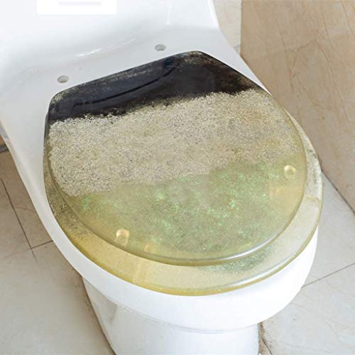 Toilettensitz mit weicher Schließung und Zinklegierung Schanks Toilettensitz Schöner klarer Harz Toilettendeckel B von LYLXSF