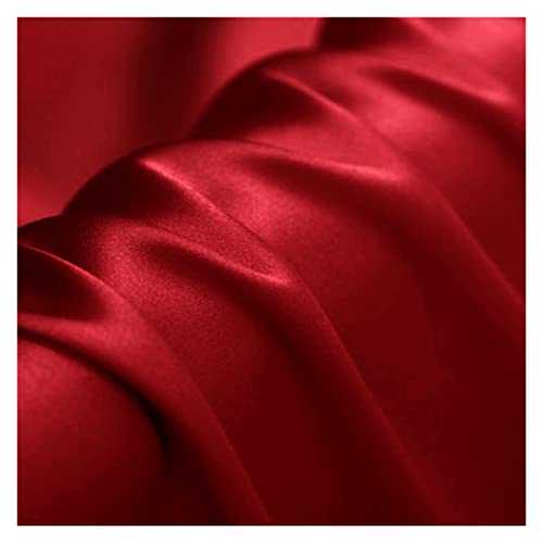 Wie eine Brisze Reißverschluss Kissenbezug 1PC 30 mm Maulbeer-Seide Feste Farbe Bequeme Lüftung viele Größen (Farbe: 14-Gewichtsrot, Größe: 40x60 cm) von LYLXSF