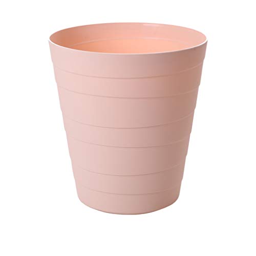 LYLY Simple Plastic Trash Can 10L Frosted Textur ohne Abdeckung Papierkorb for Familie Wohnzimmer Küche Büro Kücheneimer (Color : Pink) von LYLY