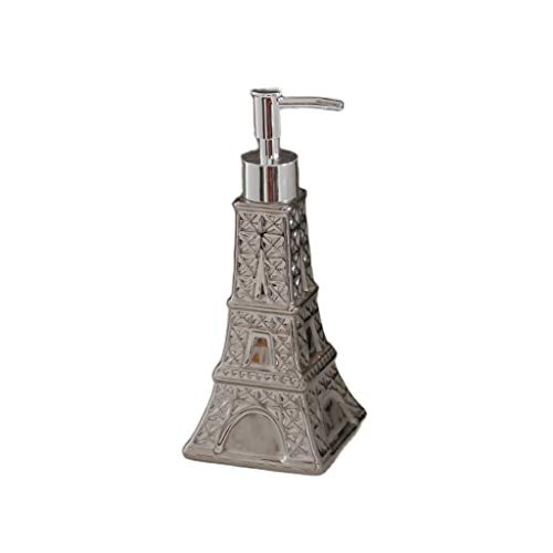 Seifenspender Eiffelturm Seifenspender, Keramik Push-Typ-Lotion-Flasche, Nordic Shampoo und Duschgel Unterflasche, 200 ml Seifenspender Pumpe von LYLY