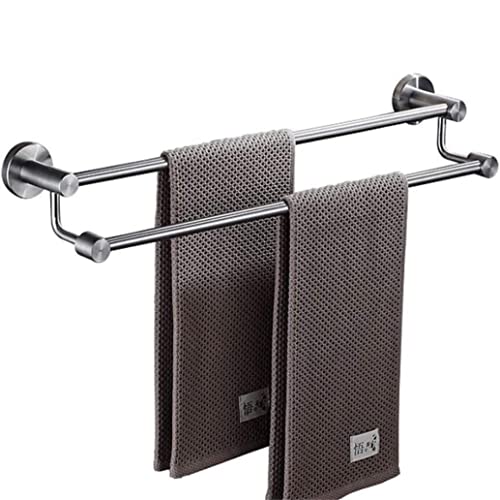 LYMGRZ Handtuchhalter, Handtuchhalter Handtuchstange 304 Gebürsteter Handtuchhalter 304 Edelstahl Doppelstangenhalter Wandmontierter Badetuchhalter Handtuchhalter Handtuchhalter (Größe: 80 cm) () H von LYMGRZ
