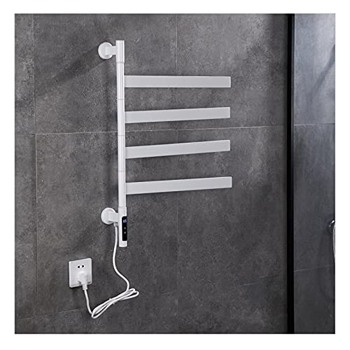 LYMGRZ Handtuchwärmer für Badezimmer, beheizter Handtuchhalter mit Timer, elektrischer Handtuchwärmer mit Trockenpulversprühfunktion, Handtuchheizung mit wandmontiertem Plug-in-Design von LYMGRZ
