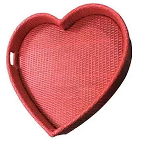 LYMGRZ Schwimmendes Tablett aus Rattan, Herzförmiges Serviertablett aus gewebtem Rattan, Serviertablett aus gewebtem Rattan, Schwimmendes Serviertablett für den Swimmingpool von LYMGRZ