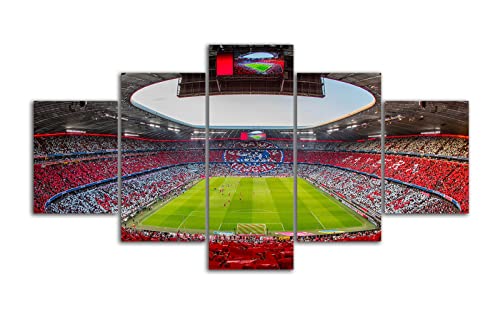 LYML 5 Stück Allianz Arena Poster München Fußballstadion Club Wall Art Bild Druck Leinwand Kunst Gemälde für Büro Dekoration Poster (insgesamt 100 x 175 cm, ohne Rahmen) von LYML