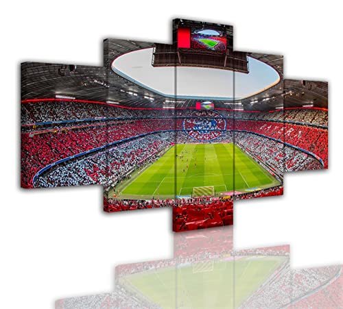 LYML 5 x Allianz Arena Poster München Fußballstadion Club Wandkunst Bild Kunstdruck Leinwand Kunst Gemälde für Büro Dekoration Poster (insgesamt 55 x 100 cm, gerahmt)… von LYML