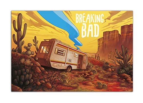 TV-Poster Breaking Bad Landschaftsdruck Leinwandbild Wandkunst Bild Modern Home Wohnzimmer Schlafzimmer Dekoration Poster (50 x 76 cm), ohne Rahmen von LYML