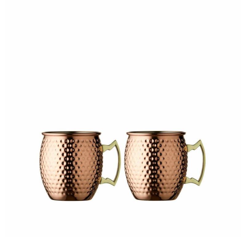 LYNGBY-GLAS Becher Moscow Mule Krug Copper 2er Set, Kupfer, Stahl von LYNGBY-GLAS