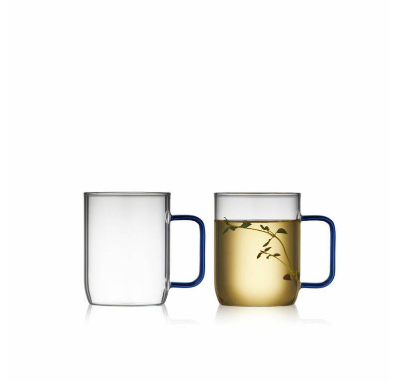 LYNGBY-GLAS Becher Torino 2er Set, Blau, 400 ml, Glas von LYNGBY-GLAS