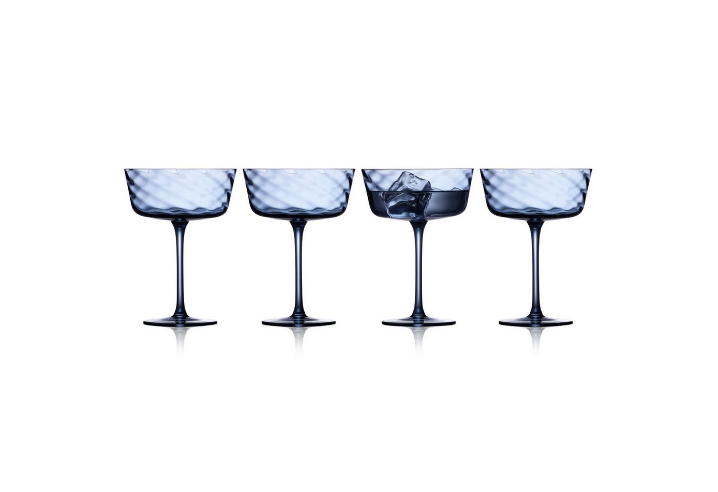 LYNGBY-GLAS Champagnerglas Vienna Blau, Glas von LYNGBY-GLAS