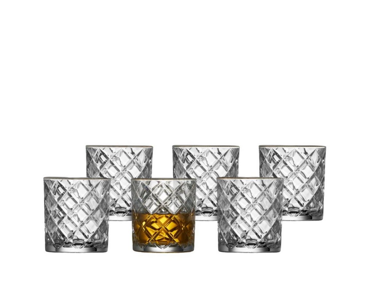 LYNGBY-GLAS Gläser-Set Lyngby Trinkglas mit Goldrand Diamant-Serie 6er Set ca 35cl, Glas mit Goldrand von LYNGBY-GLAS