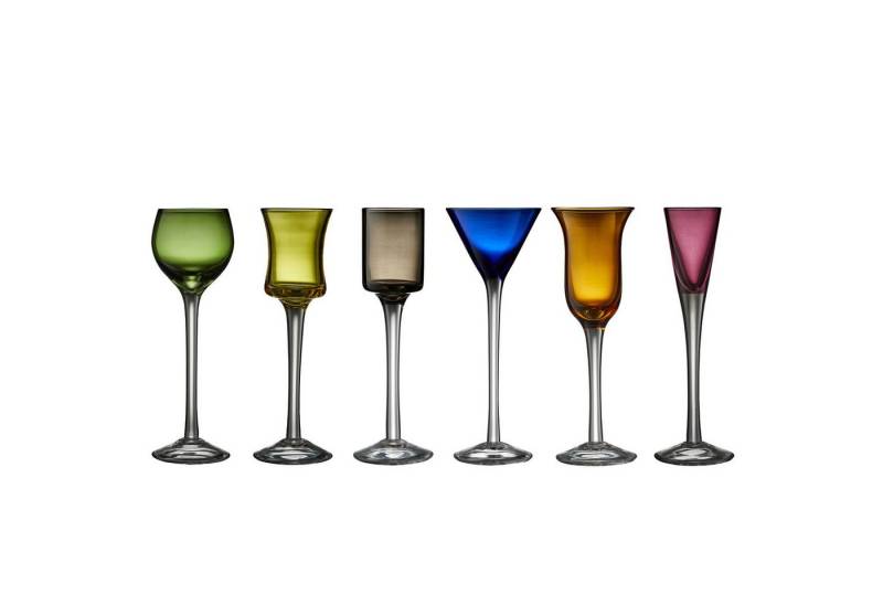 LYNGBY-GLAS Schnapsglas Coloured, Glas, 6er Set von LYNGBY-GLAS