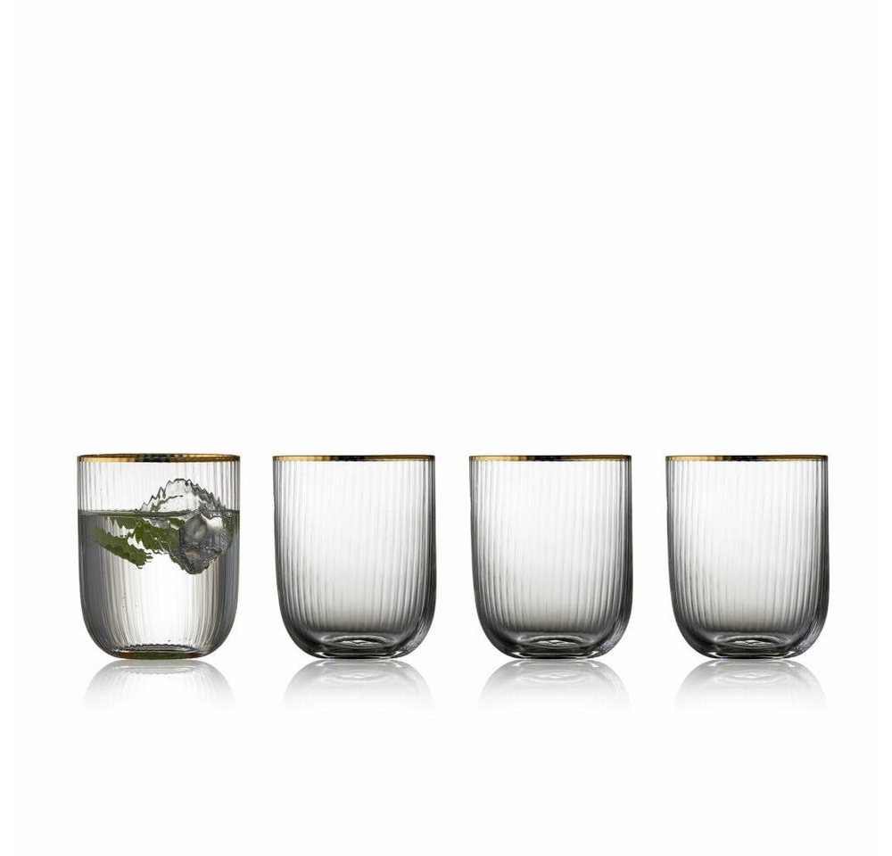 LYNGBY-GLAS Tumbler-Glas Palermo Gold 4er Set, Glas von LYNGBY-GLAS