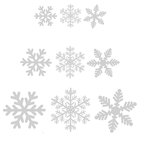 Lynlon 108 Fensterdeko Schneeflocken Schneeflocken Fensterbilder Abnehmbare Fensterdeko Statisch Haftende PVC Aufkleber für Weihnachts-Fenster Dekoration, Türen,Schaufenster, Vitrinen, Glasfronten von LYNLON