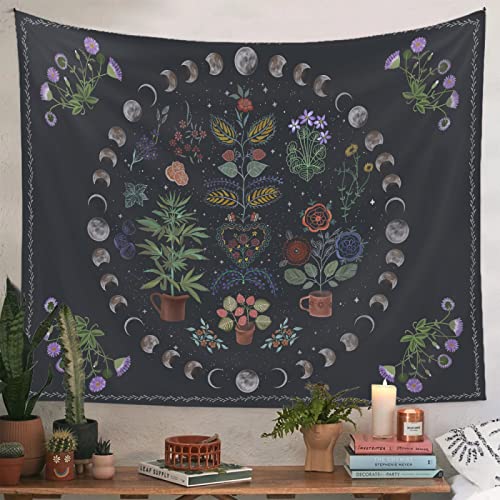 LYNXW Böhmen Wandteppich Baum des Lebens Wald Blumen Wandbehang 3D TV Wandtuch Weiches Mikrofaser Stoff Wanddeko Wandkunst Dekor für Schlafzimmer Wohnzimmer Tapisserie Heimdekoration (180X230) von LYNXW