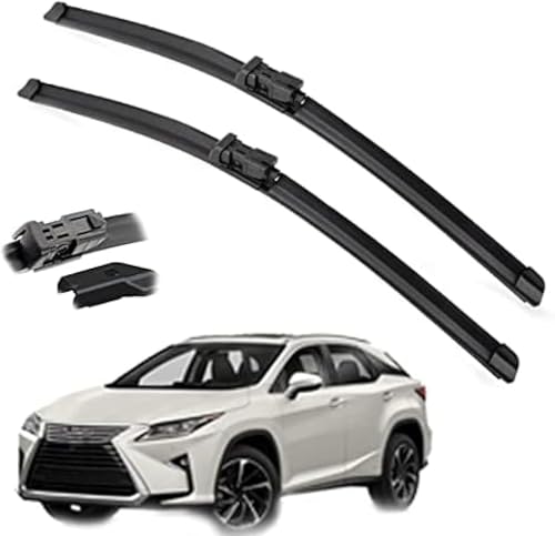 Auto Scheibenwischer Set für Lexus RX450H 2016 2017 2018 26in+ 22in, Frontscheiben Scheibenwischer Set Wischerblatt Ersatz Zubehör,L-B/RHD von LYNYQ