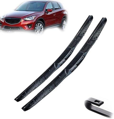 LYNYQ Auto Scheibenwischer Set für Mazda CX-5 KE 2012 2013 2014 2015 2016 2017 24in+18in, Frontscheiben Scheibenwischer Set Wischerblatt Ersatz Zubehör,L-B/RHD von LYNYQ