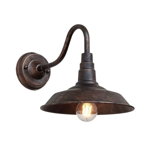 LYOUAE Außen Wandlaterne Outdoor-Schwanenhals-Scheunenleuchte, Eisenkunst, Kuppel-Bauernhaus-Wandleuchter, rostfrei, wasserdicht, Außenwandleuchte for Haus, Veranda, Garage, Eingang Wandlampe Aussen LYOUAE Außen Wandlaterne Outdoor-Schwanenhals-Scheunenleuchte, Eisenkunst, Kuppel-Bauernhaus-Wandleuchter, rostfrei, wasserdicht, Außenwandleuchte for Haus, Veranda, Garage, Eingang Wandlampe Aussen von LYOUAE
