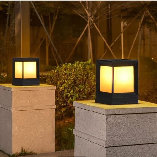 LYOUAE Standleuchte Aussen Pollerleuchte Moderne Außenpfostenleuchte Hofzaunkappe Lichter Pooldeck Säulenscheinwerfer for Patio-Gartendeck Dekorativ(31cm/12.2in) von LYOUAE
