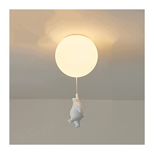 Moderne Deckenleuchte Deckenlampe Cartoon Bären Kronleuchter LED Netter Ballon Deckenleuchte Nordic Polar Bär Pendelleuchte for Kinder Kindergarten Wohnzimmer Schlafzimmer Dekorative Blasenlampe Wohnz von LYOUAE