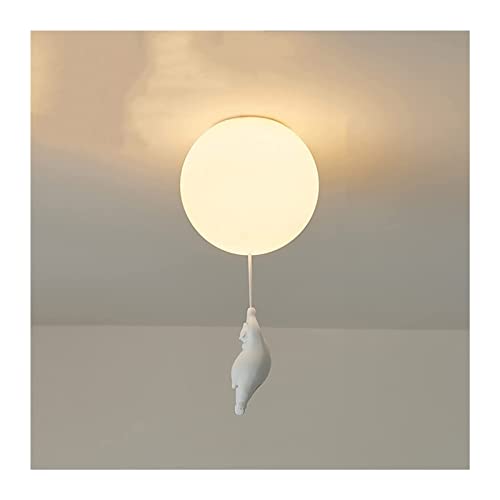 Moderne Deckenleuchte Deckenlampe Cartoon Bären Kronleuchter LED Netter Ballon Deckenleuchte Nordic Polar Bär Pendelleuchte for Kinder Kindergarten Wohnzimmer Schlafzimmer Dekorative Blasenlampe Wohnz von LYOUAE