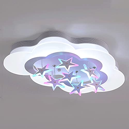 Moderne Deckenleuchte Deckenlampe Wolken Sterne LED Deckenleuchte Cartoon Schöne Pendelleuchte Nordic Kreative Kinderzimmer Kronleuchter Deckenleuchten for Mädchen Jungen Zimmer Schlafzimmer Spielplat von LYOUAE
