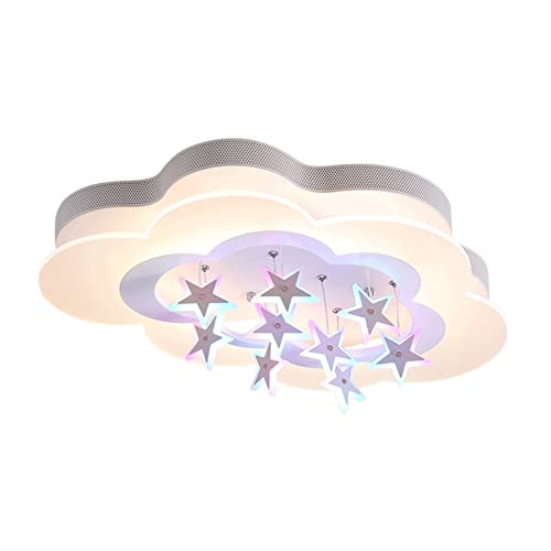 Moderne Deckenleuchte Deckenlampe Wolken Sterne LED Deckenleuchte Cartoon Schöne Pendelleuchte Nordic Kreative Kinderzimmer Kronleuchter Deckenleuchten for Mädchen Jungen Zimmer Schlafzimmer Spielplat von LYOUAE