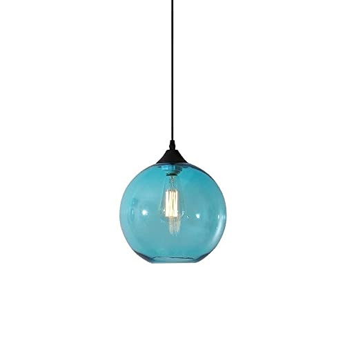 Moderne Hänge Pendelleuchten Bunte Glaskugel Pendelleuchte Moderne Kugel Glas Kronleuchter E27 Einfache Hängelampe Pendelleuchte for Loft Schlafzimmer Esszimmer Kücheninsel Spüle Hängeleuchte Hängelam von LYOUAE