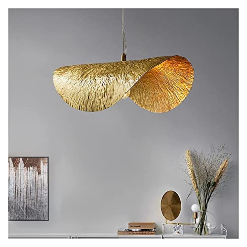 Moderne Hänge Pendelleuchten Kupfer-Lotus-Pendelleuchte, rustikale Bauernhaus-Hängelampe, Einzelkopf, kreative Deckenleuchte for Restaurant, Küche, Insel, Wohnzimmer, Esszimmer, Schlafzimmer Hängeleuc von LYOUAE