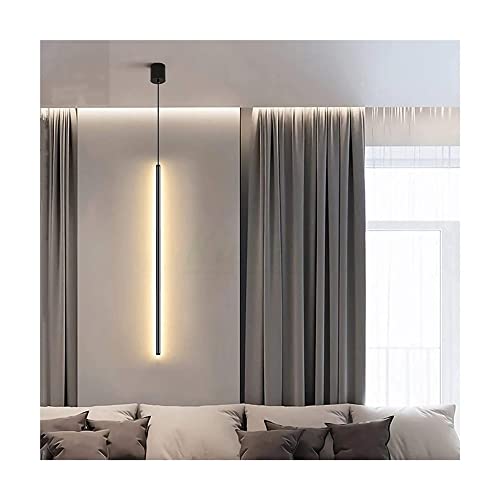 Moderne Hänge Pendelleuchten Linear Long Tube Pendelleuchte Moderne minimalistische LED-Hängelampe Deckeneinbauleuchte Kronleuchter Leuchte for Schlafzimmer Nachttisch TV Wanddekoration Wohnzimmer Hän von LYOUAE